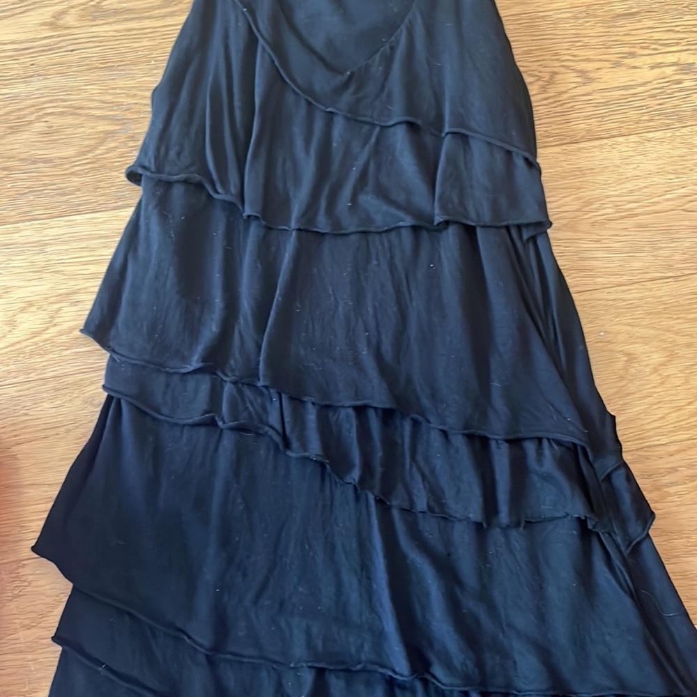 Cynthia Rowley Ruffled Black Dress - Size Medium